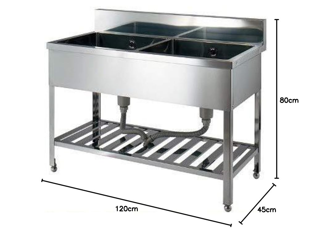 Amazon | カクダイ ステンレスシンク(2槽式)長さ900mm 受注生産 457